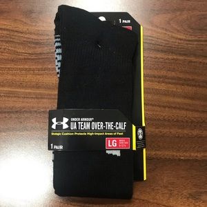 Under Armour UA Team Over-The-Calf soccer Athletic Sports Socks Black